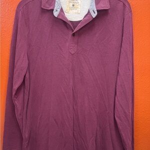 Tasso Elba Men's Burgundy Long Sleeve Shirt